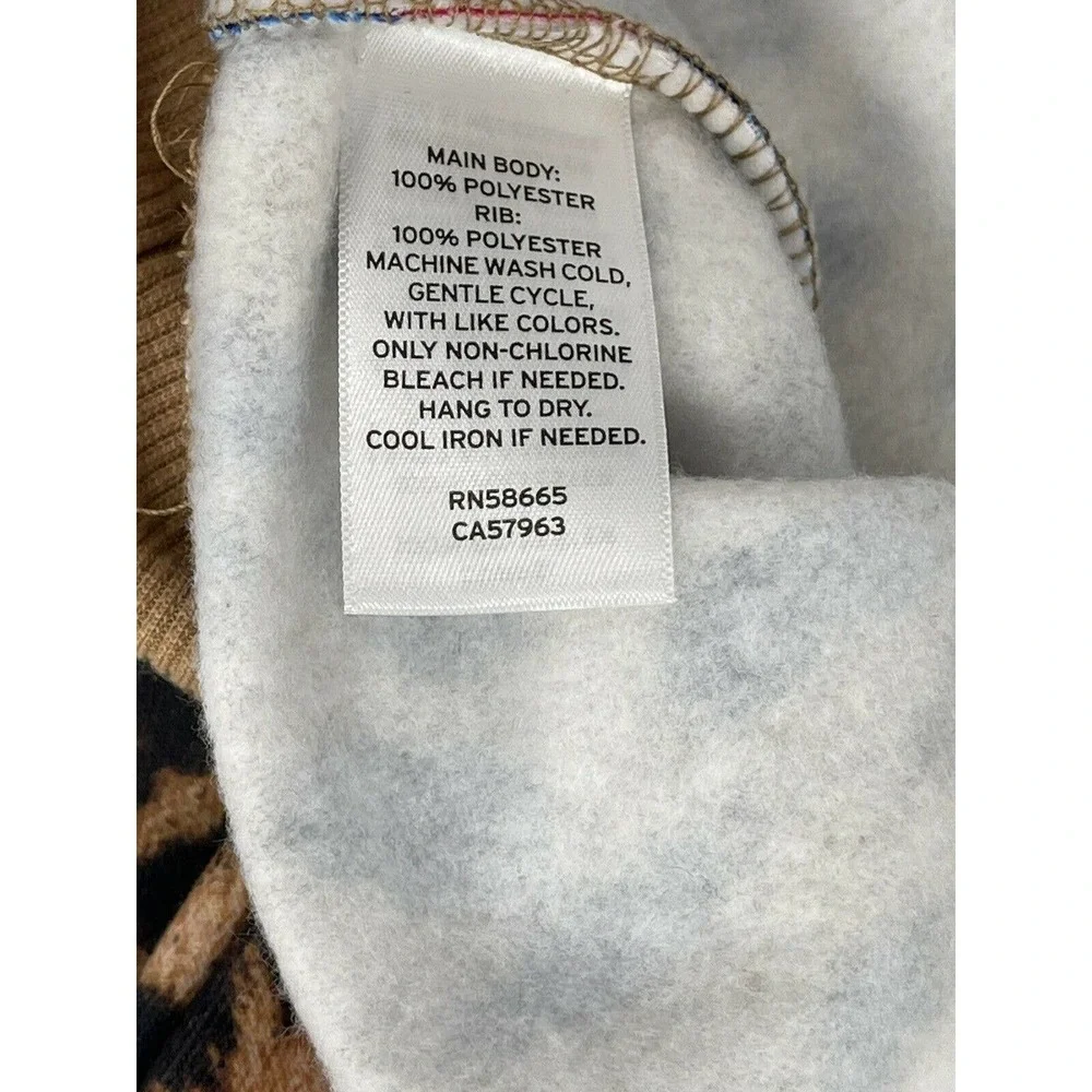 $49 Bp Womens Mock Neck Graphic Sweatshirt In Tan Simple Leopard Print SZ-Medium - Picture 8 of 9